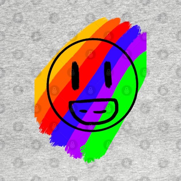 Rainbow Smiley Face by Usagicollection